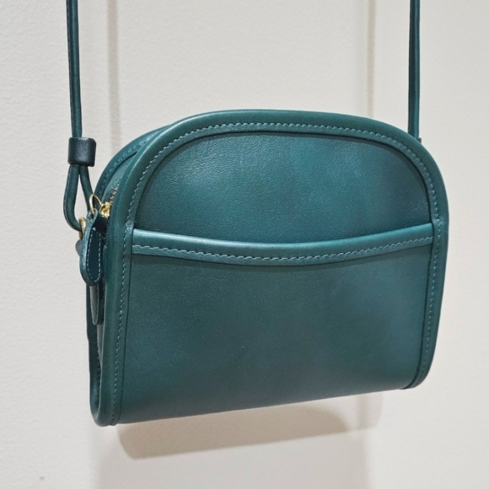 Vintage Coach Abbie Zip Crossbody Shoulder Bag Purse # 9017 ( Jade ) - Picture 8 of 14